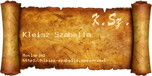 Kleisz Szabella névjegykártya